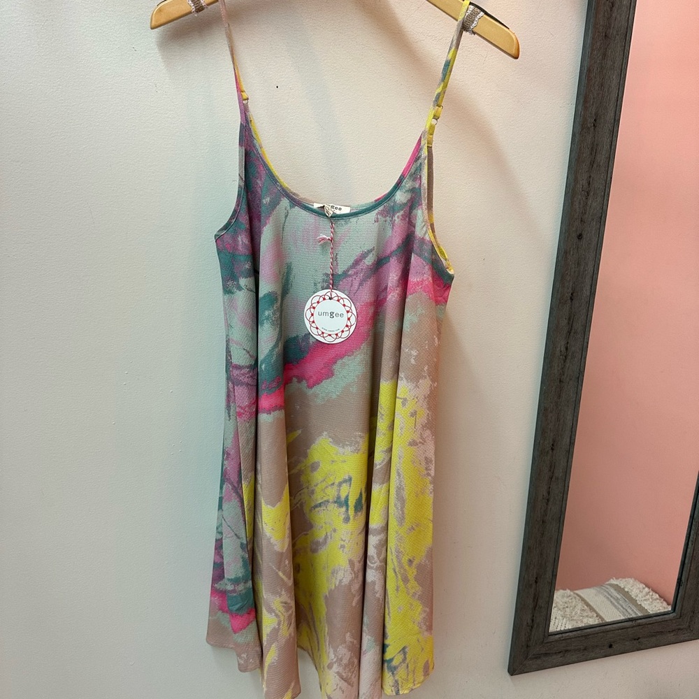 Umgee Multicolor Marble Pattern Dress